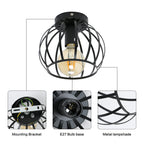 Ceiling Light - Black Metal Frame