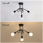 Ceiling Light - Black Metal Frame