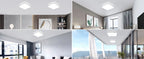Comely LED Plafonnier 30x30 cm, 48W Blanc Froid 6500K, Plafonnier LED Plat Blanc, IP54 Étanche, Économie d'Énergie, Ultra-fin, pour Salle de Bain, Cuisine, Bureau, Couloir, Salon