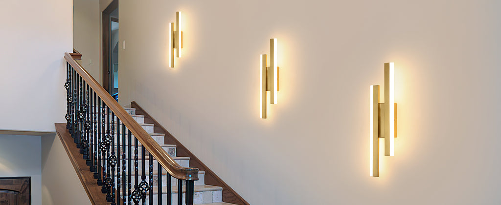 Wall Light - Gold Acrylic Frame, Warm Light