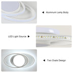 Ceiling Light - White Metal Frame, White Light