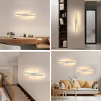 Wandleuchte – Weißer Aluminiumrahmen, warmes Licht
