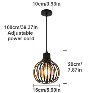 Chandeliers - Black Metal Frame