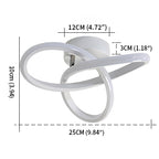 Ceiling Light - White Aluminium Frame, Warm Light