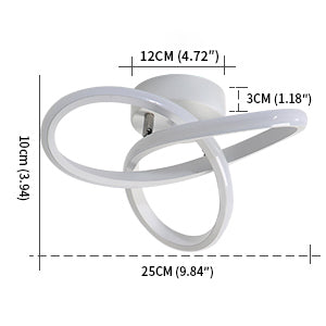 Ceiling Light - White Aluminium Frame, Warm Light