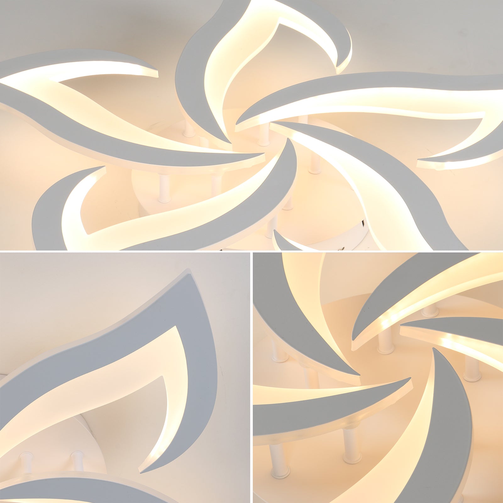 Ceiling Light - White Acrylic Frame, Tunable and Dimmable