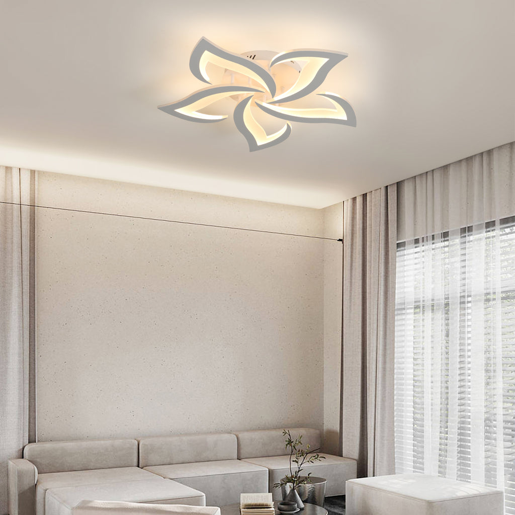 Ceiling Light - White Acrylic Frame, Tunable and Dimmable