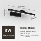 Wall Light - Black Metal Frame, White Light