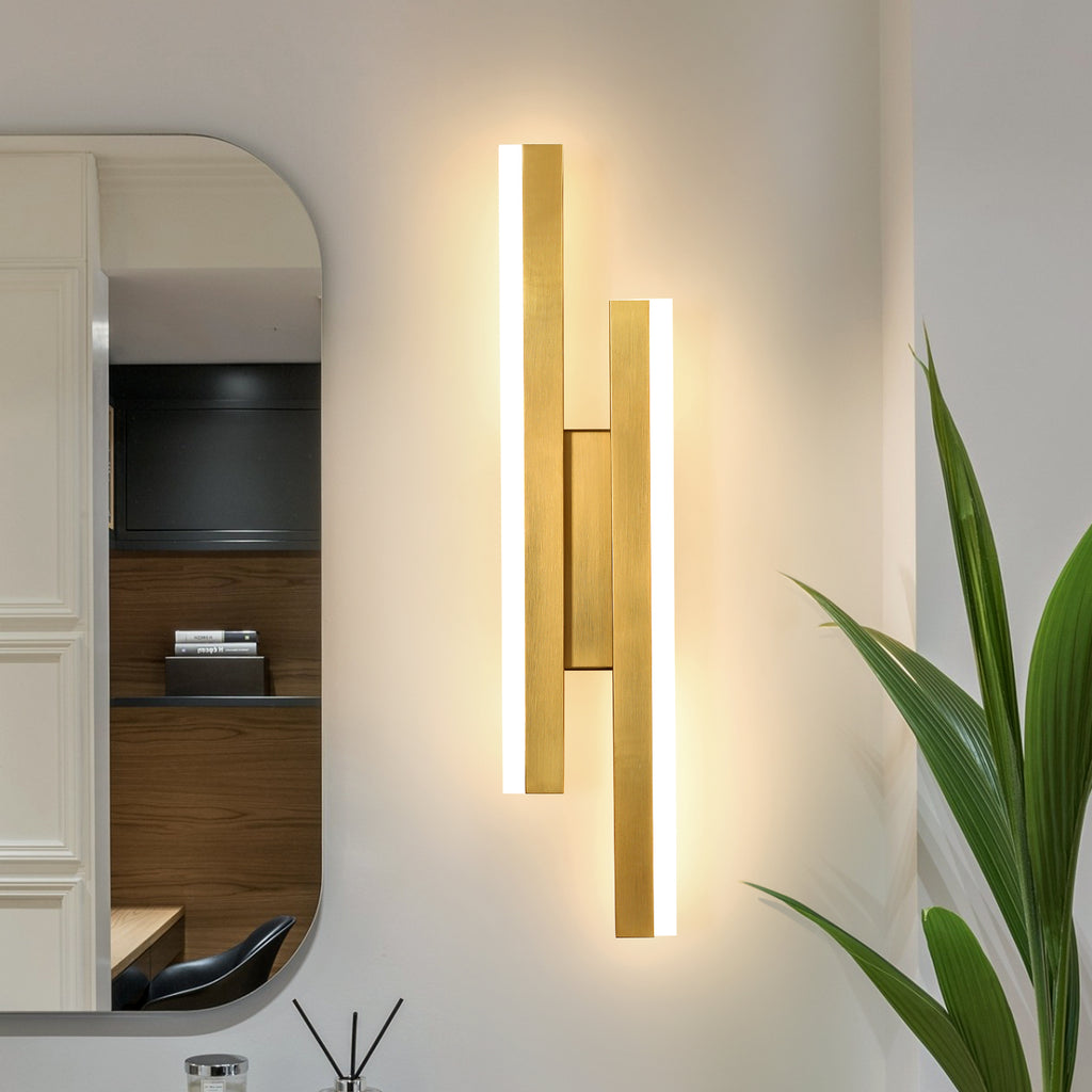 Wall Light - Gold Acrylic Frame, Warm Light