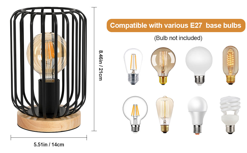 Table Lamps - Black Metal Frame