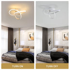 Ceiling Light - White Aluminium Frame, Warm Light