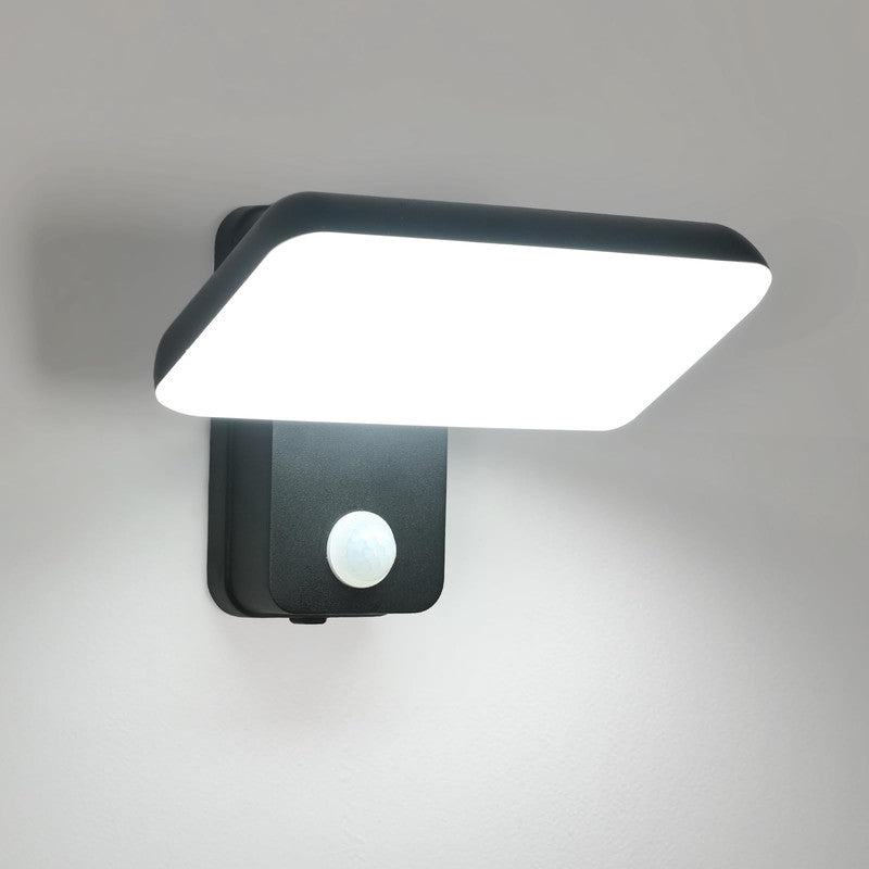 Lampada da parete - Telaio in alluminio nero, luce bianca