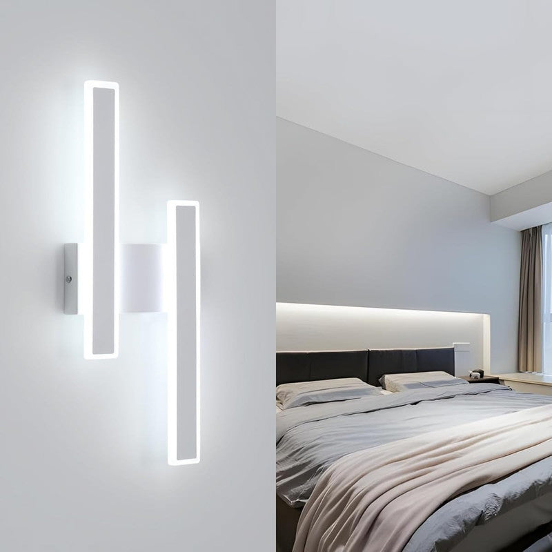 Wall Light - White Acrylic Frame, White Light