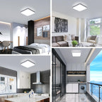 Ceiling Light - White Plastic Frame, White Light