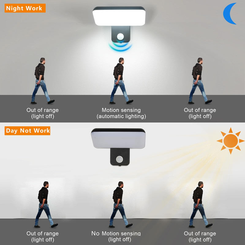 Lampada da parete - Telaio in alluminio nero, luce bianca