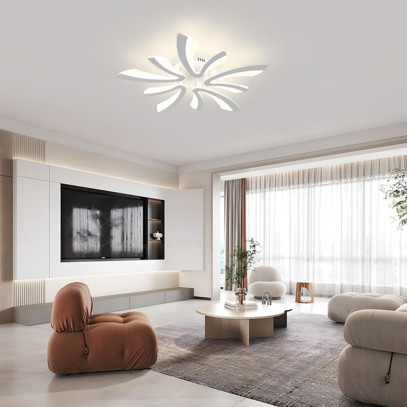 Deckenleuchte – weißer Acrylrahmen, neutralweißes Licht