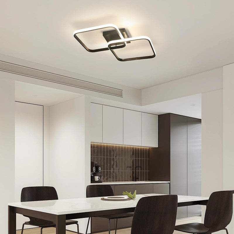 Ceiling Light - Black Aluminium Frame, Tunable and Dimmable