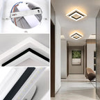 Ceiling Light - Black & White Acrylic Frame, Warm Light