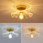 Ceiling Light - Gold Glass Frame