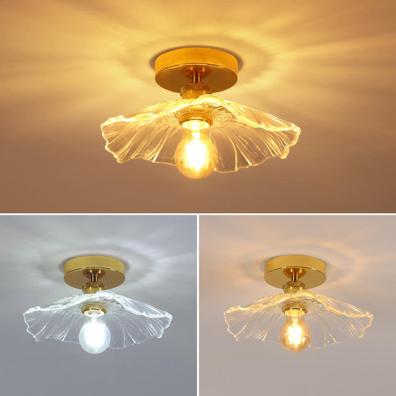 Ceiling Light - Gold Glass Frame