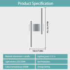 Wall Light - White Acrylic Frame, White Light