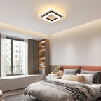 Ceiling Light - Black & White Acrylic Frame, Warm Light