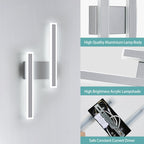 Wall Light - White Acrylic Frame, White Light