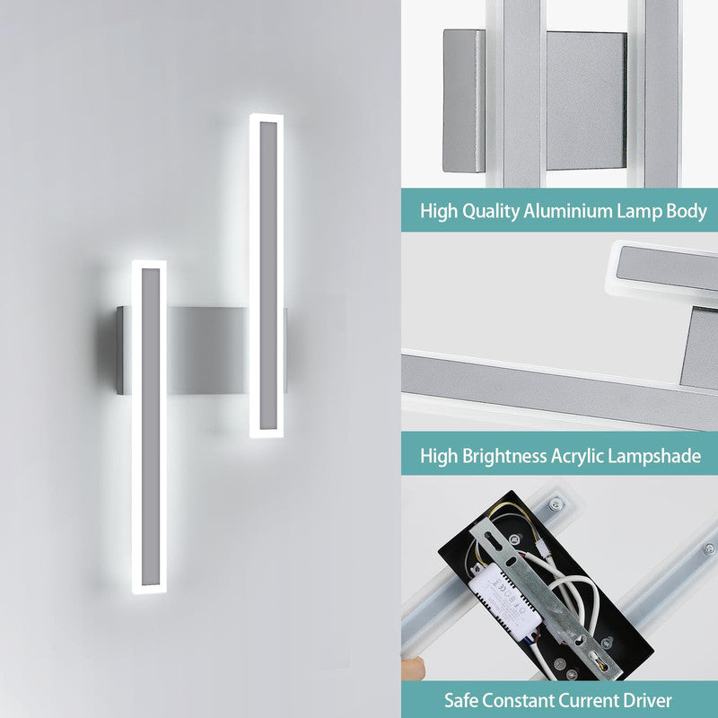 Wall Light - White Acrylic Frame, White Light