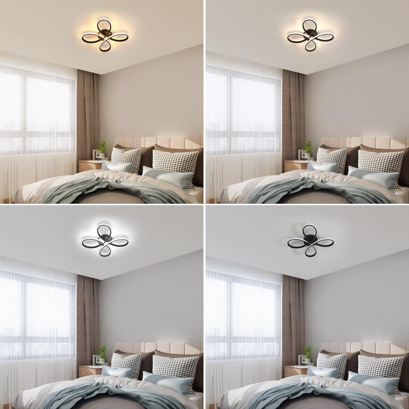 Ceiling Light - Black Aluminium Frame, Tunable and Dimmable