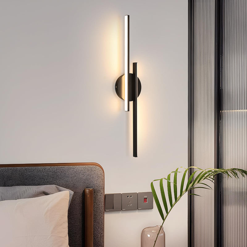 Wall Light - Black Aluminium Frame, Warm Light