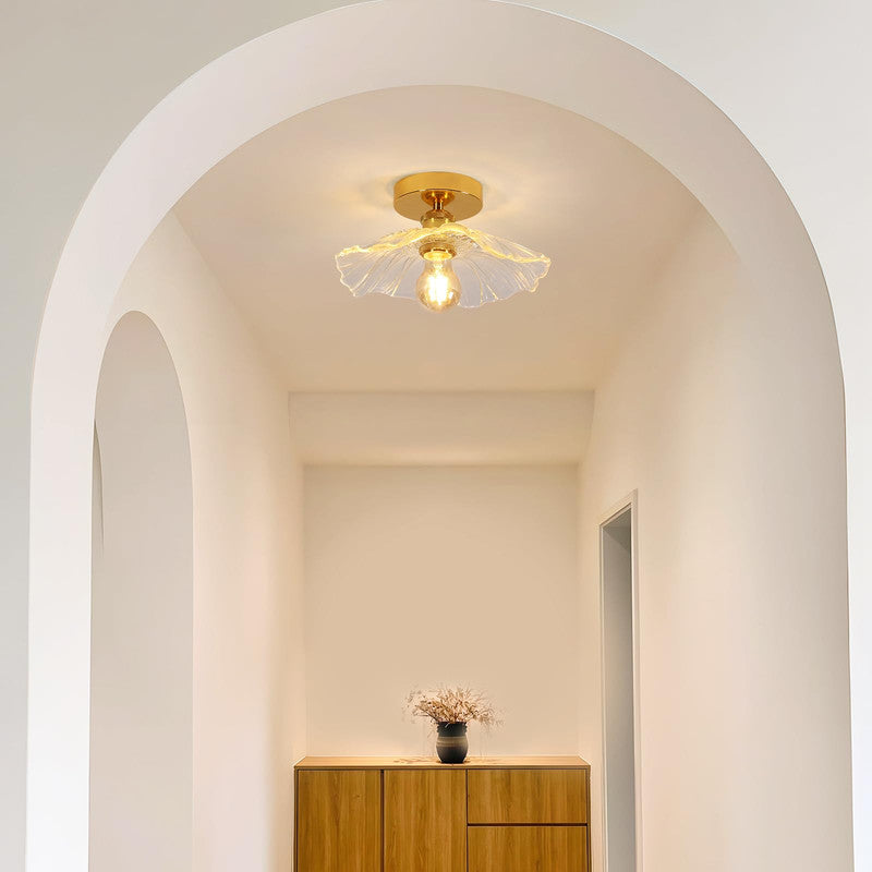 Ceiling Light - Gold Glass Frame
