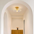 Ceiling Light - Gold Glass Frame
