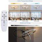 Ceiling Light - Chrome Aluminium Frame, Tunable and Dimmable