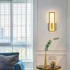 Wandleuchte – Goldener Acrylrahmen, Warmweißes Licht