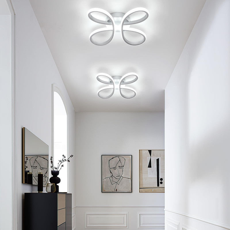 Deckenleuchte - Rahmen aus silbernem Aluminium, weißes Licht