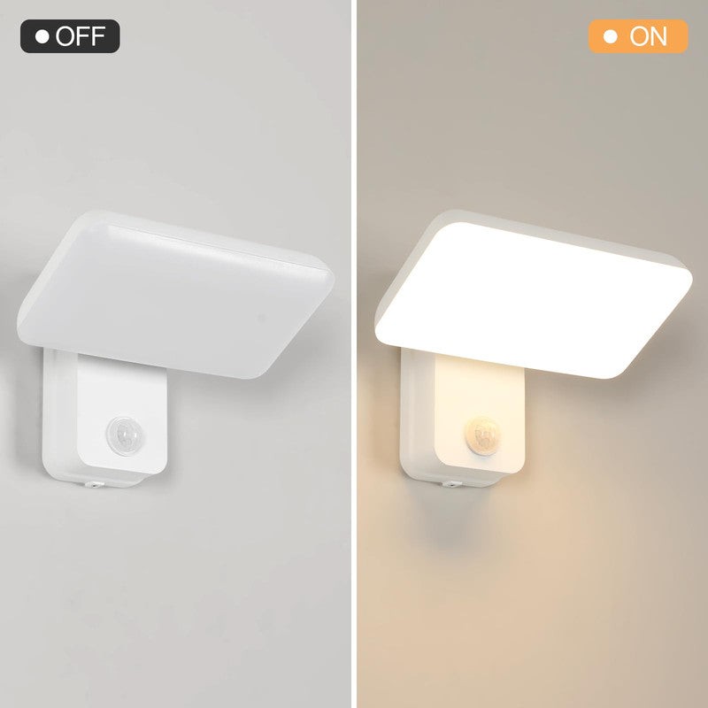 Wandleuchte – Weißer Aluminiumrahmen, warmes Licht