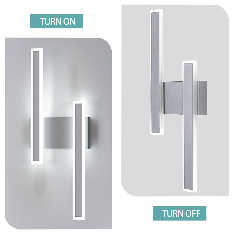 Wall Light - White Acrylic Frame, White Light