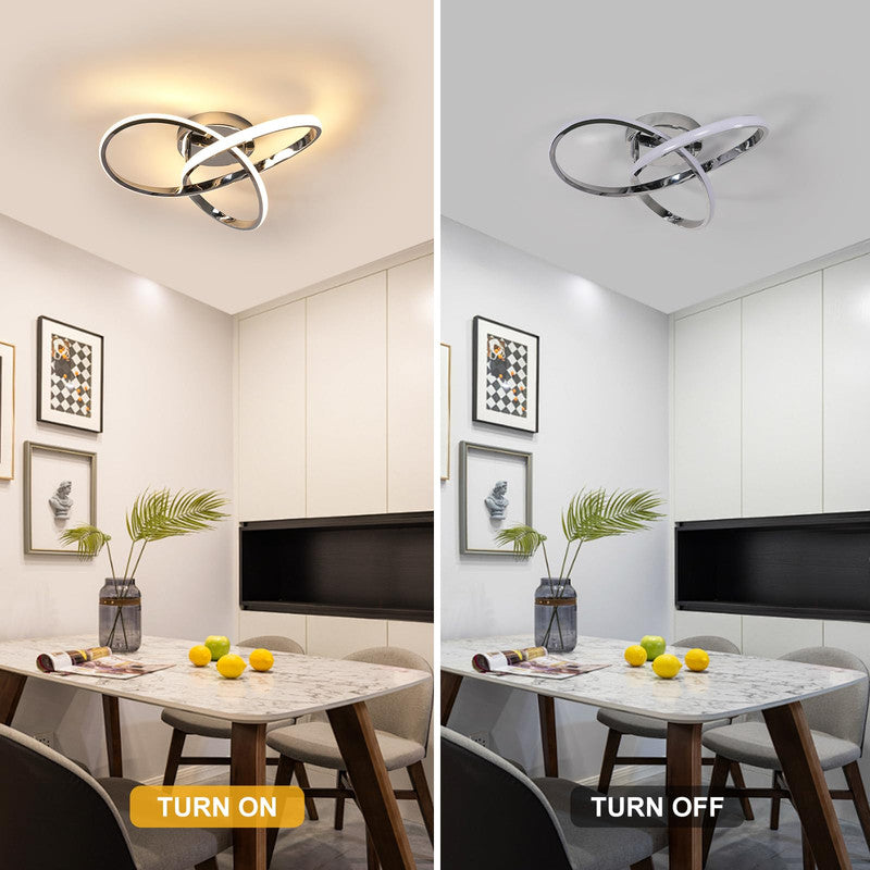 Ceiling Light - Chrome Aluminium Frame, Tunable and Dimmable