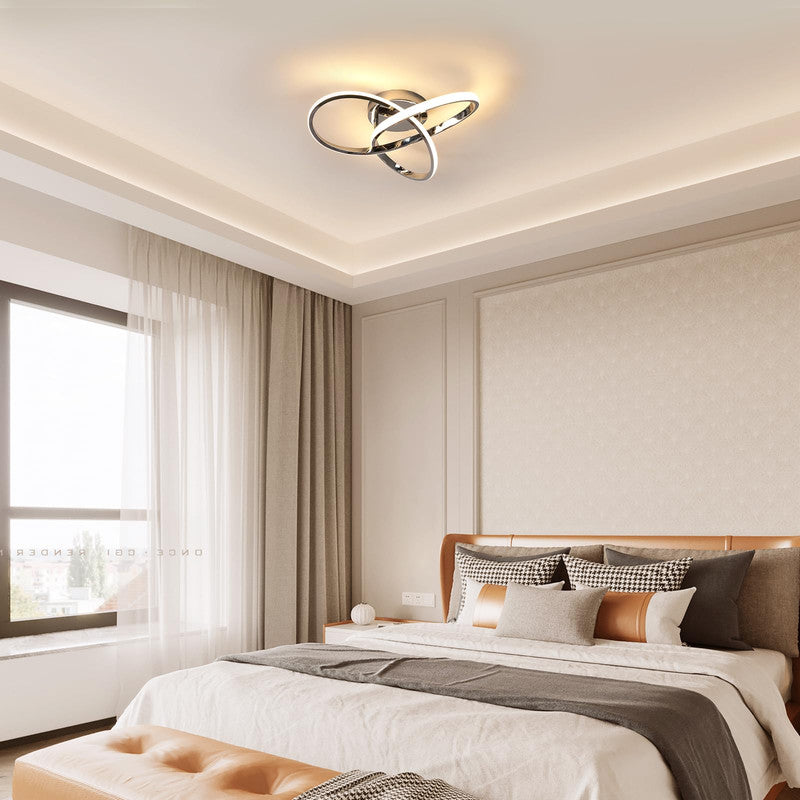 Ceiling Light - Chrome Aluminium Frame, Tunable and Dimmable