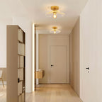 Ceiling Light - Gold Glass Frame