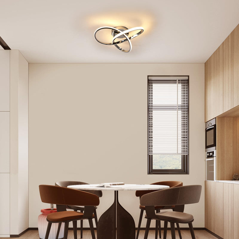 Ceiling Light - Chrome Aluminium Frame, Tunable and Dimmable