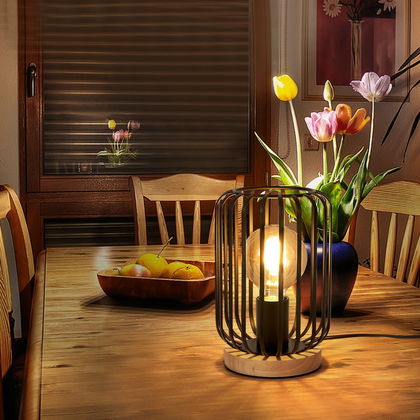 Table Lamps - Black Metal Frame
