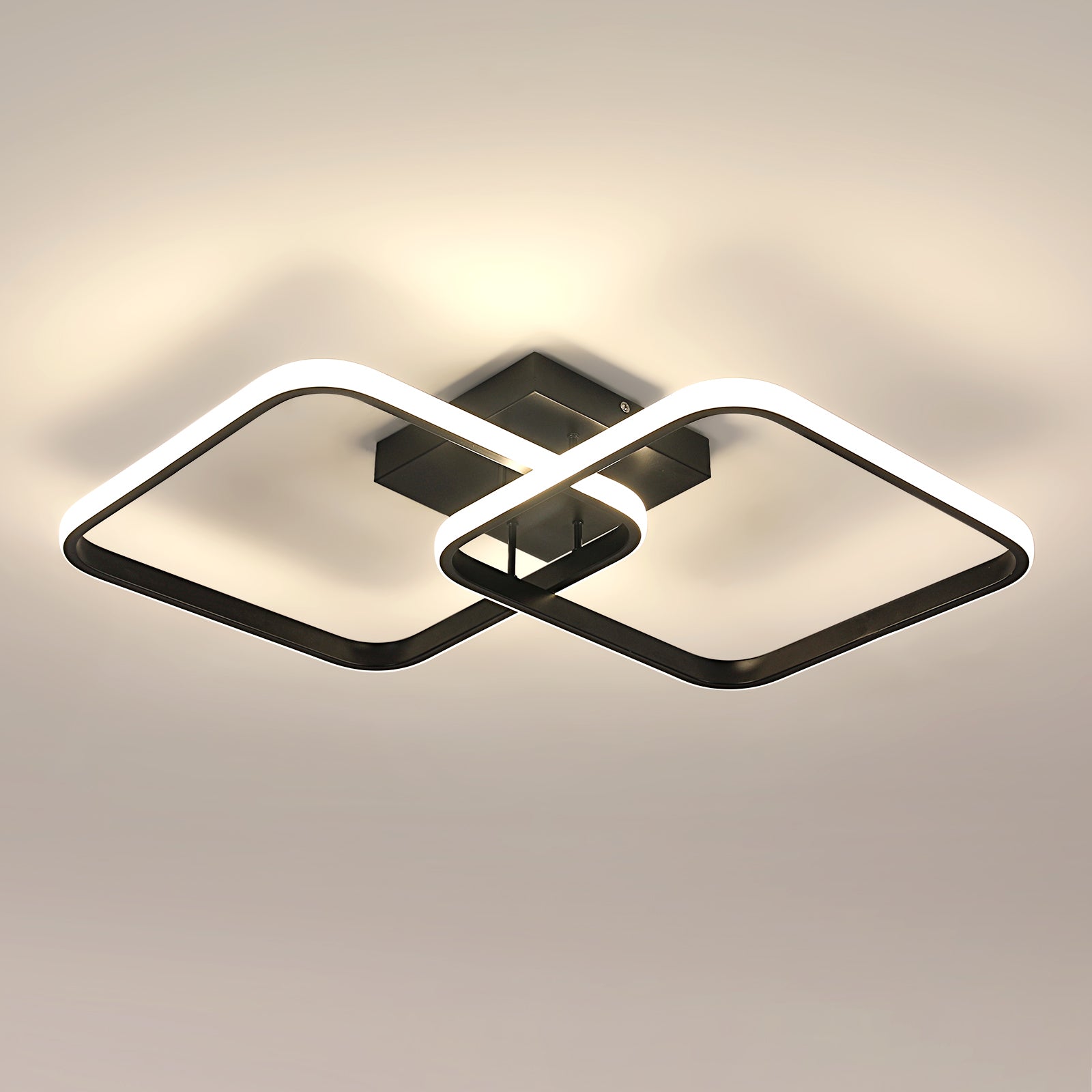 Ceiling Light - Black Aluminium Frame, Natural Light