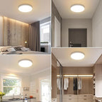 Ceiling Light - White Plastic Frame, Warm Light