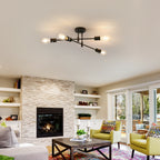Ceiling Light - Black Metal Frame