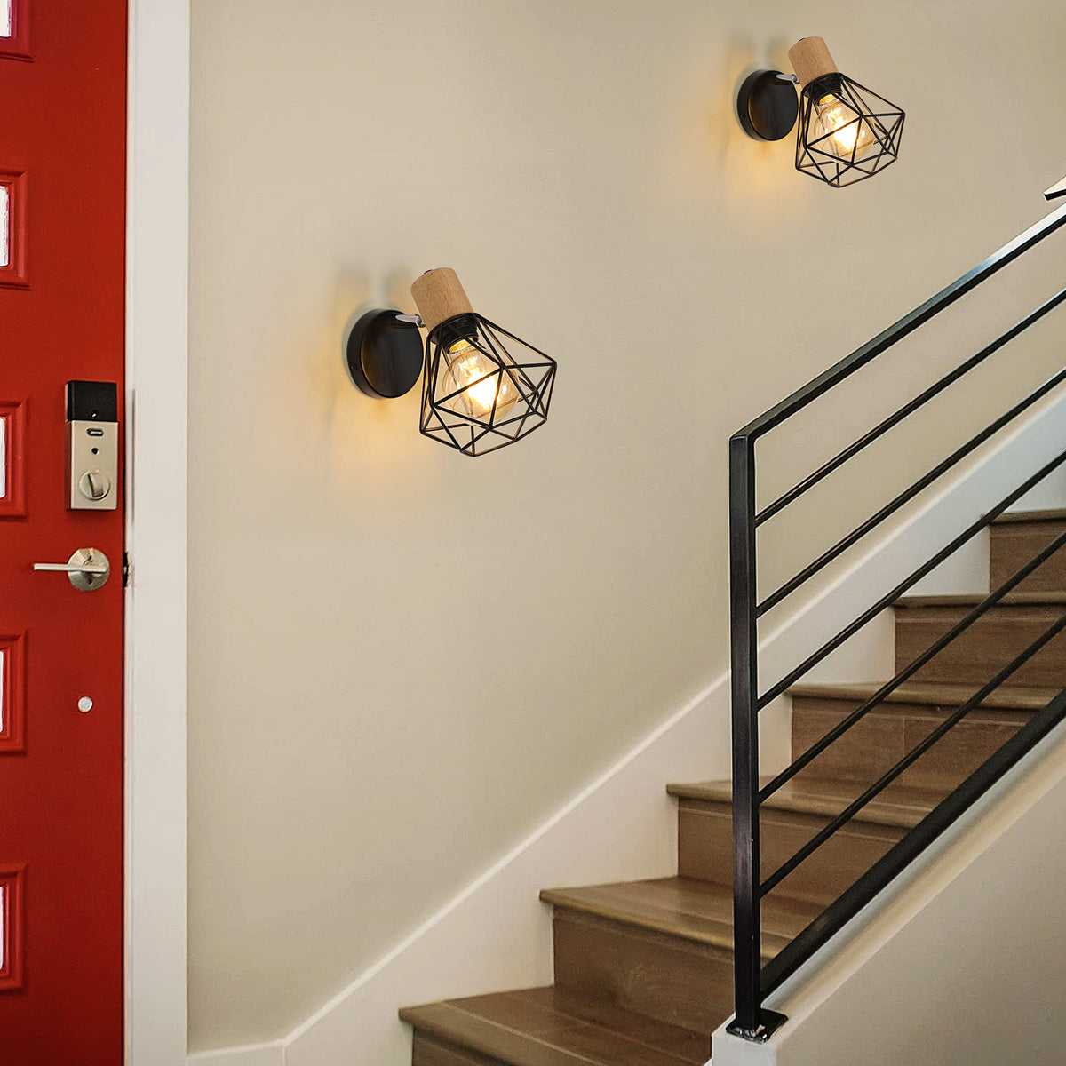 Wall Light - Black Metal Frame
