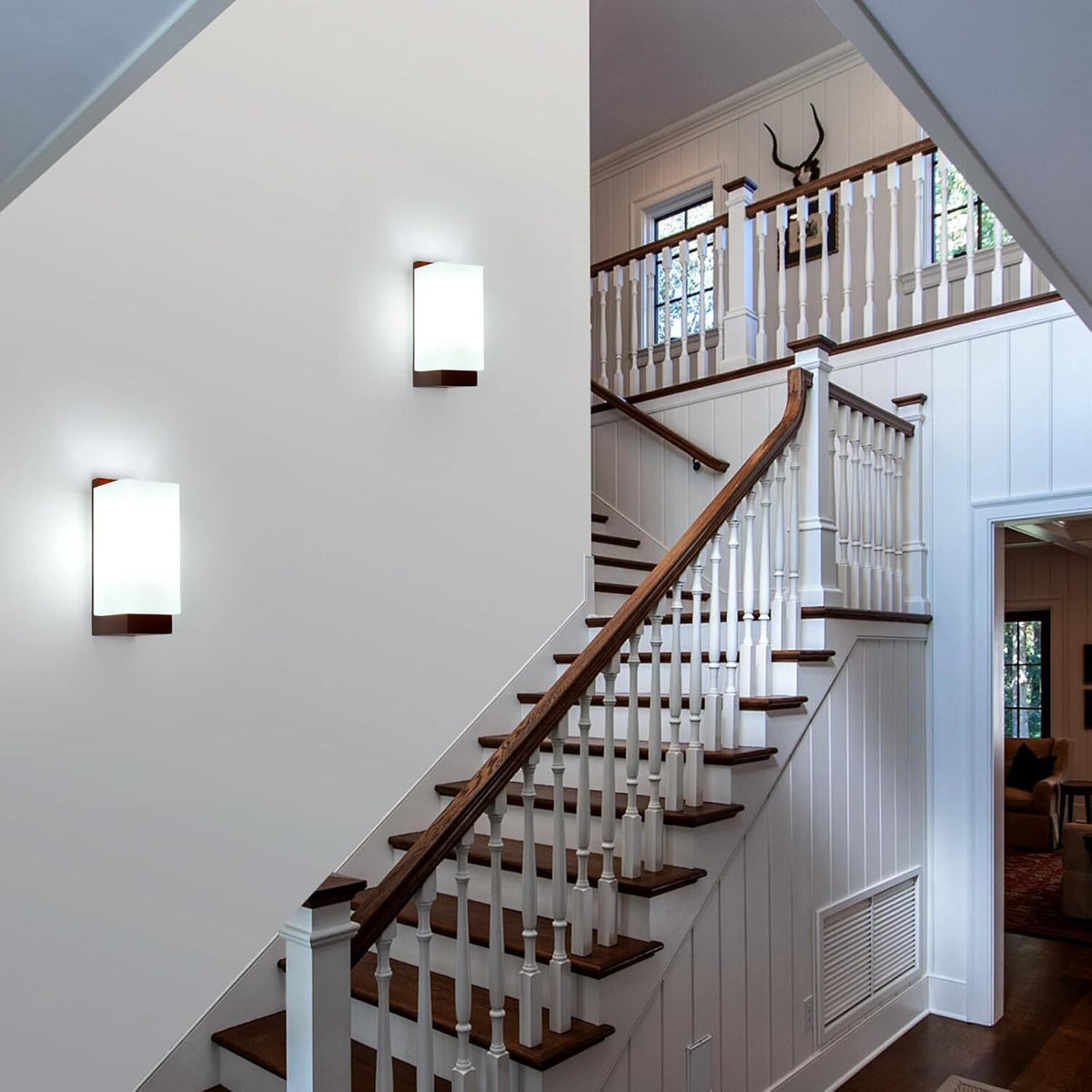 Wall Light - Wood Glass Frame