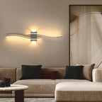 Wall Light - Chrome Aluminium Frame, Warm Light