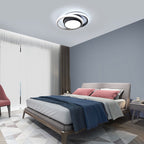 Ceiling Light - Black & White Aluminium Frame, White Light