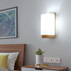 Wall Light - Wood Glass Frame